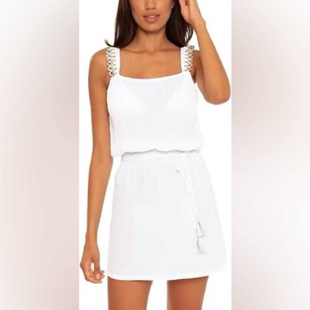 BECCA by Rebecca Virtue Layla Crinkled Rayon Dress Cover-up.  Size Small